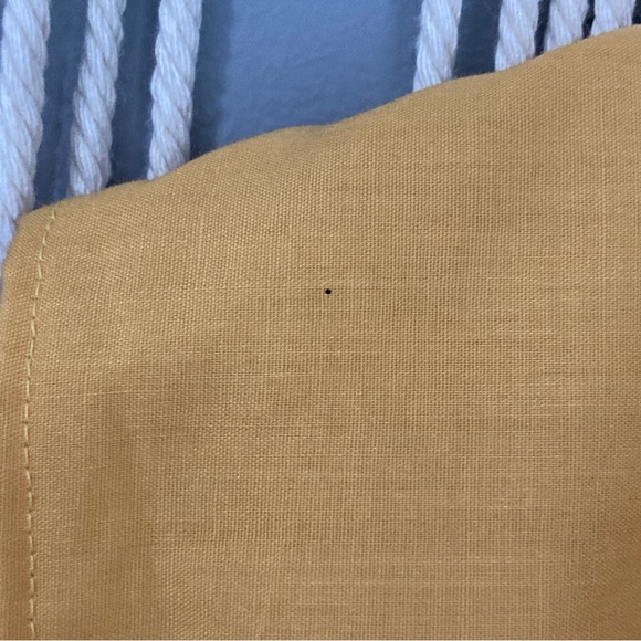 Yellow Handmade Women's Sleeveless Renaissance Tunic V Neck Tie Up Loose Fit - Picture 7 of 13